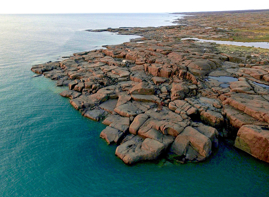 Arctic Ocean Aerial View from drone