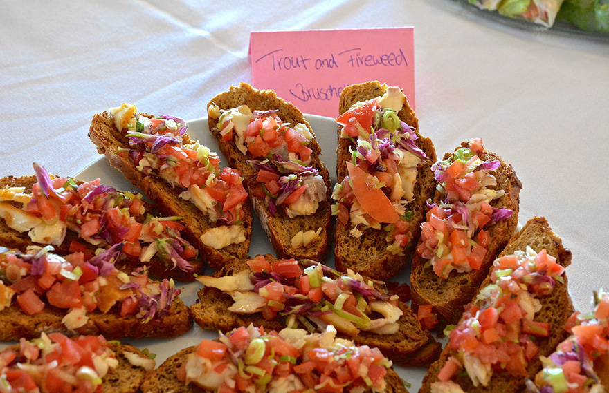 Trout & Fireweed Bruschetta