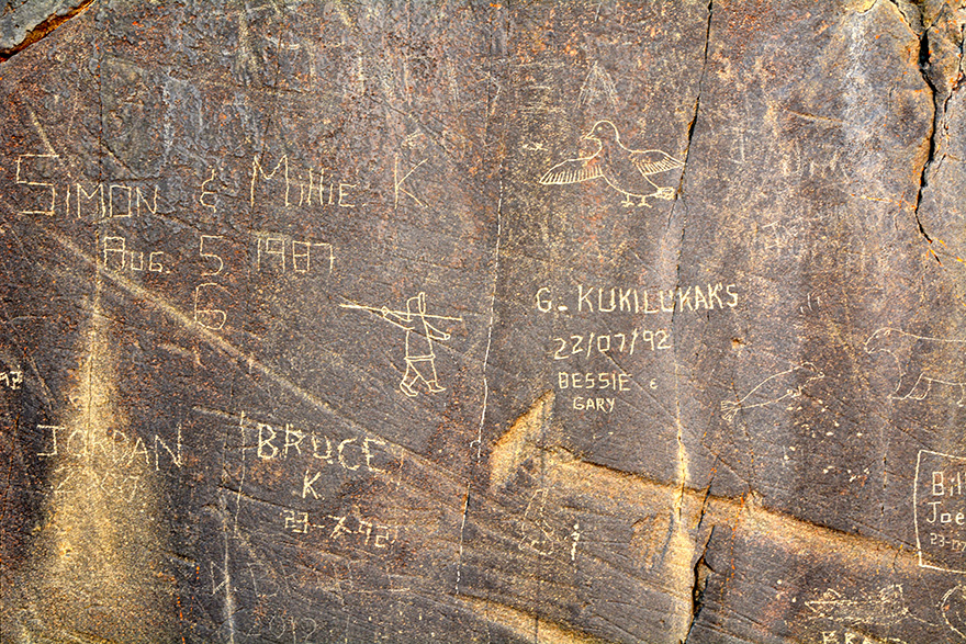 Sandstone rock paintings