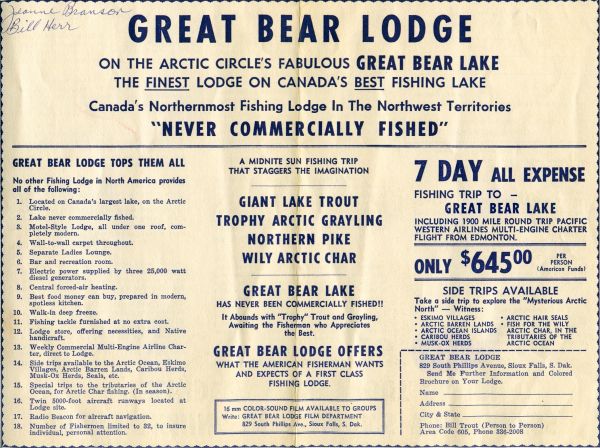 Vintage Great Bear Lodge Video